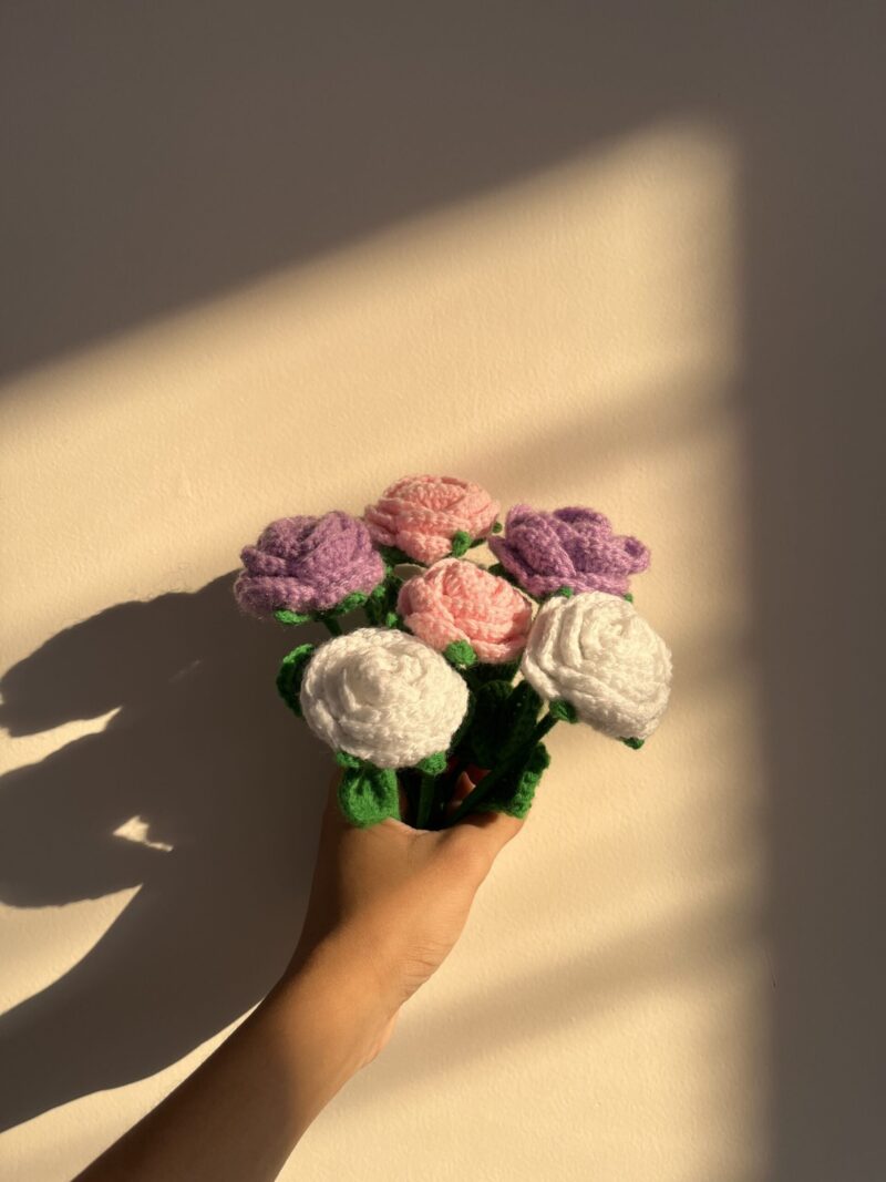 crochet flower, crochet rose flower, Handmade products